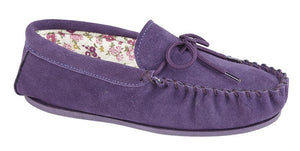 Ladies Purple Moccasins