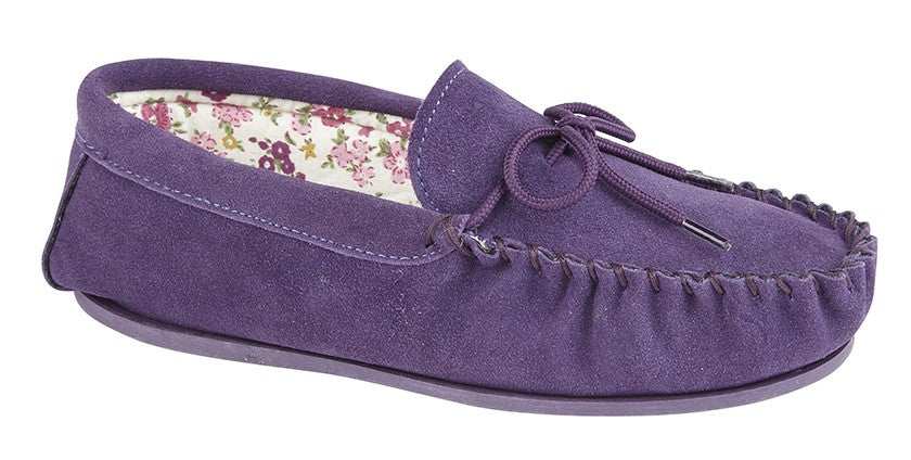 Ladies Purple Moccasins